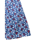 Bonpoint - Robe Longue Bleu À Motifs Blanc Et Rouge - 12 Ans