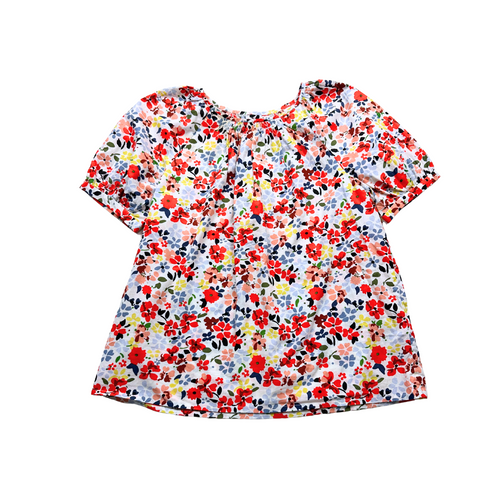 Bonpoint - Blouse Blanche À Fleurs Multicolores - 14 Ans