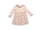 Bonpoint - Robe Épaisse Manches Longues À Motifs Roses - 10 Ans