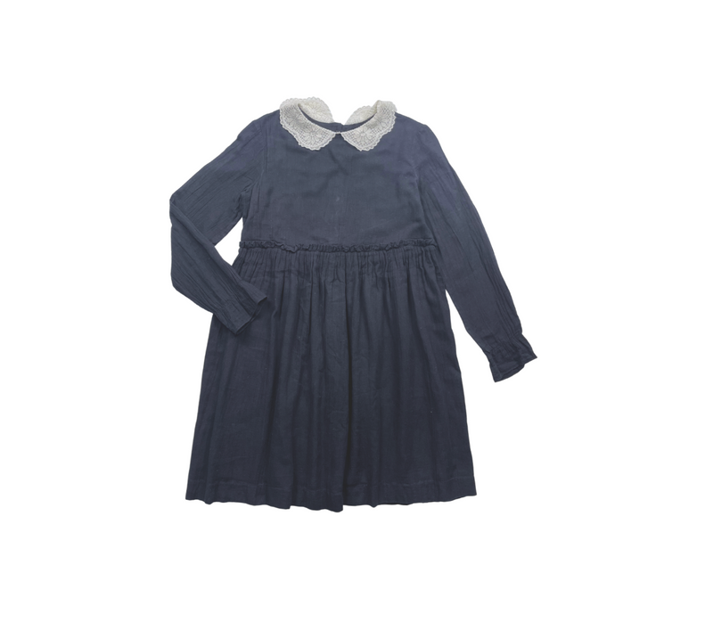 Bonpoint - Robe Noire Col Brodé - 12 Ans