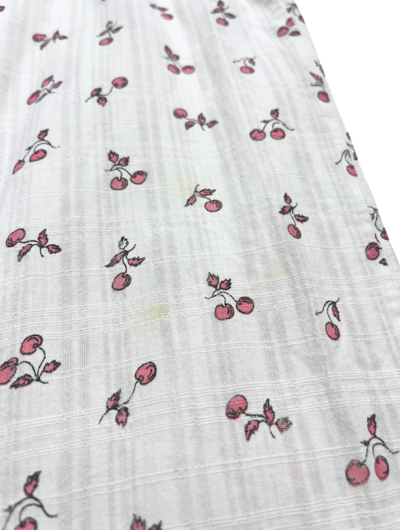 Bonpoint - Robe Longue Blanche À Motifs Cerises - 14 Ans