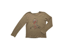 Bonpoint - T Shirt Manches Longues Kaki David Bowie - 8 Ans