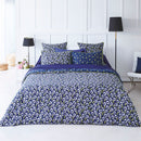 Pansy - Drap Plat Satin De Coton Pansy Small Blue Foncé