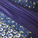 Pansy - Drap Plat Satin De Coton Pansy Small Blue Foncé