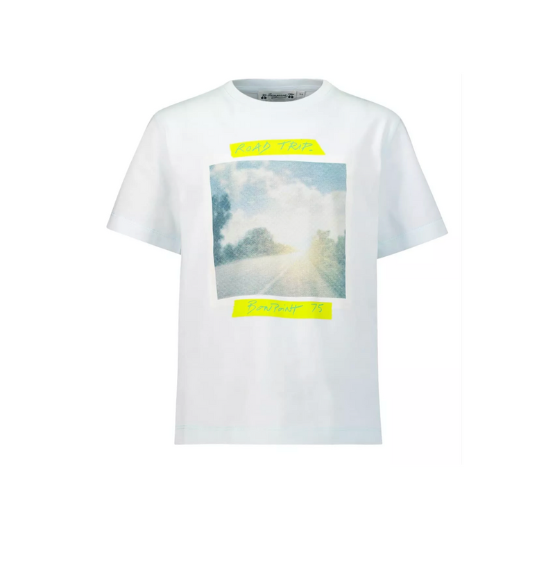 Bonpoint - T Shirt Blanc « Road Trip » - 6 Ans