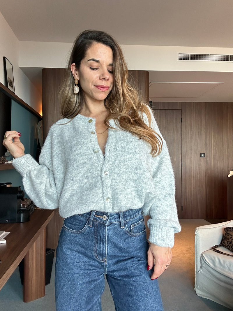Cardigan Charlie Gris Clair