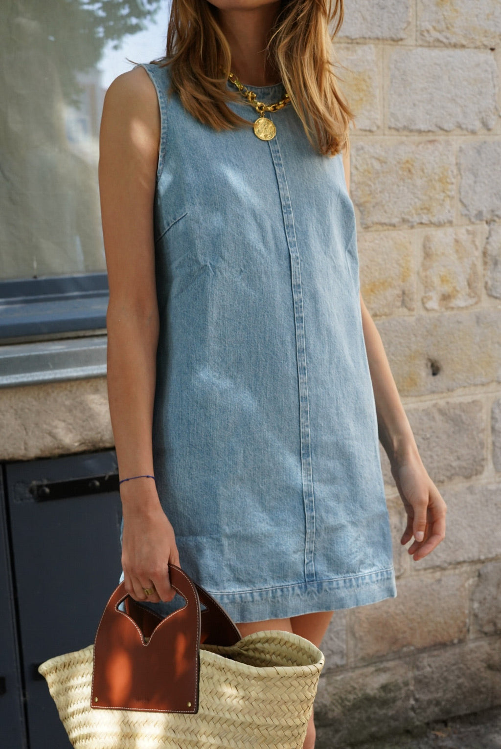 Agathe Light Denim Dress