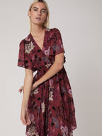 Berenice - Long Dress Printed Smocked Waist - El-Dabi