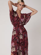 Berenice - Long Dress Printed Smocked Waist - El-Dabi
