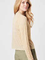 Berenice - Jersey Cuello Redondo Ml Detalles Wave - Sand