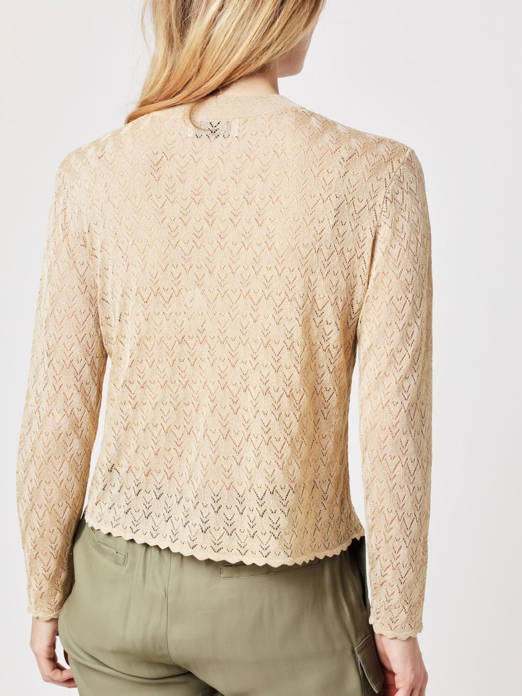 Berenice - Jersey Cuello Redondo Ml Detalles Wave - Sand