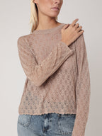 Berenice - Jersey Cuello Redondo Ml Detalles Wave - Sand