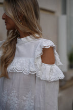 Blouse Brodée Joanna - Blanche