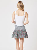 Jupe Patineuse - Bleu Et Rose