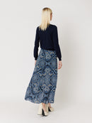 Jupe Longue Imprimé Asymetrique - Nebulla