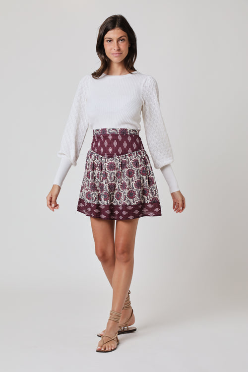 Sandale Plate Suede Liens Mont - Beige