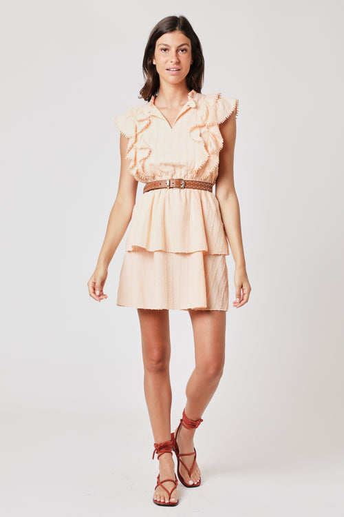 Sandale Plate Suede Liens Mont - Terre