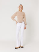 Jean Flare Poche Plaque - Off White