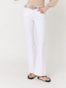 Jean Flare Poche Plaque - Off White