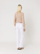 Jean Flare Poche Plaque - Off White