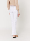 Jean Flare Poche Plaque - Off White