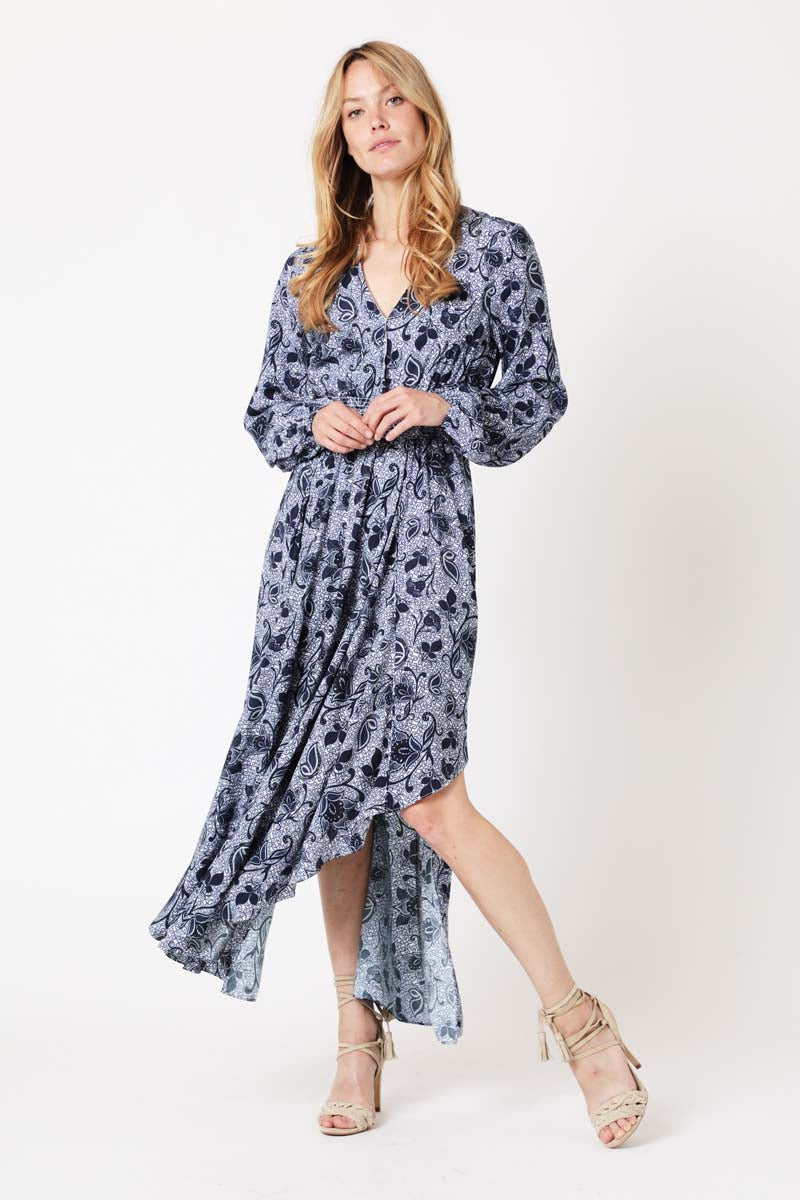 Robe Longue Imp Smock Taille - Santorini