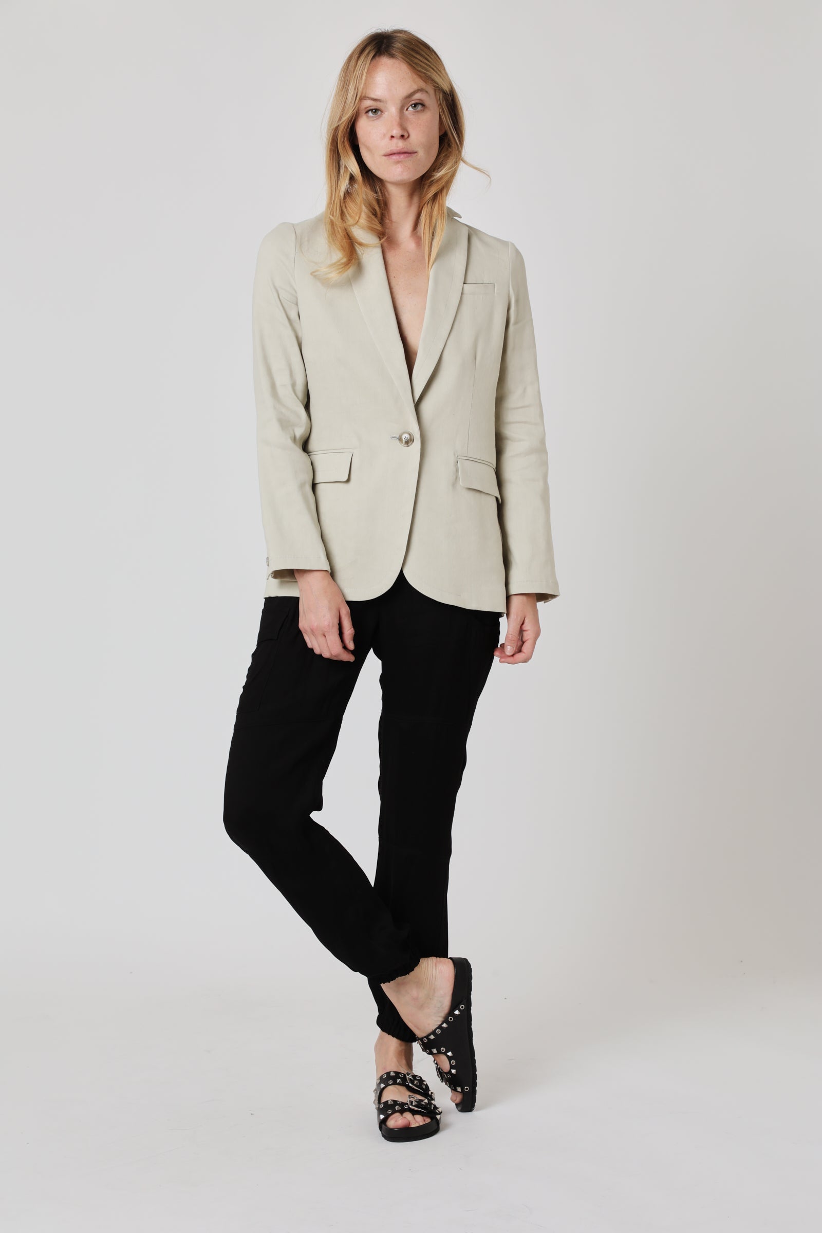 Berenice - Chaqueta De Traje Lisa - Off White