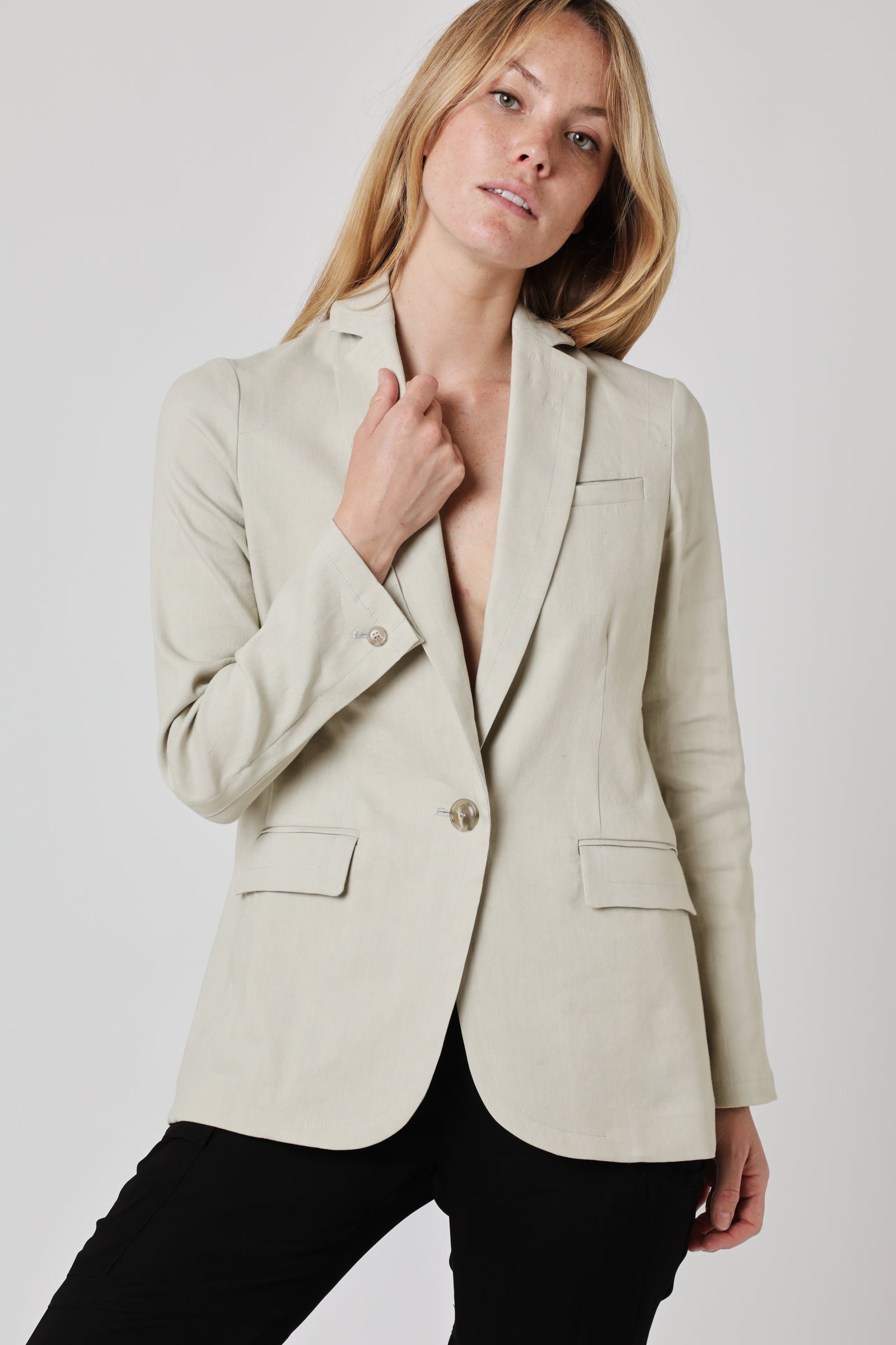 Berenice - Chaqueta De Traje Lisa - Off White