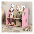 Étagère À Jouets – Bleu Clair & Rose