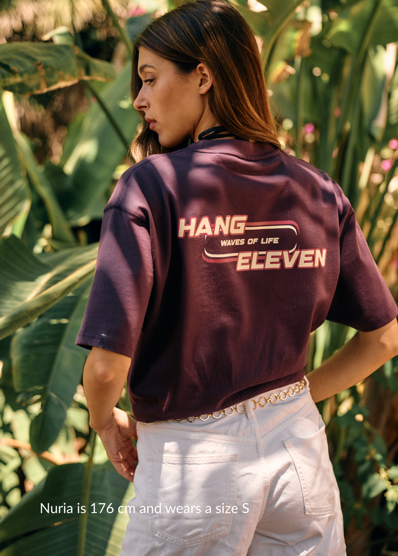 T-Shirt Washed Waves Of Life - Purple