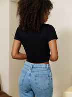 New Deep Black T-Shirt | NOO