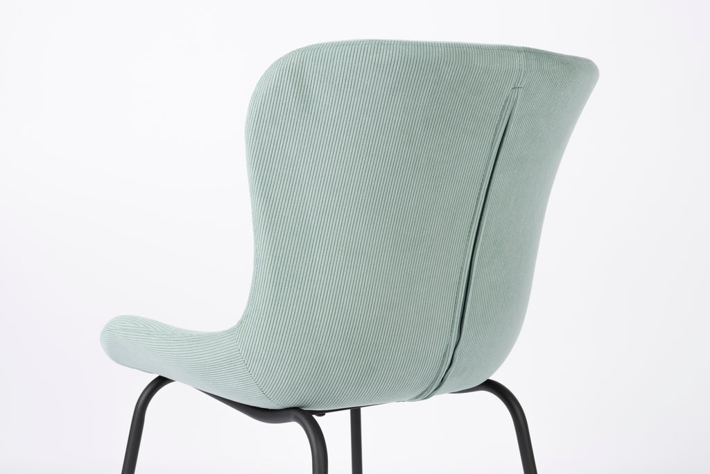 Junzo Rib - Dining Chair - Fabric - Light Green