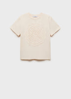 T-Shirt Brodé Fleur En Crochet