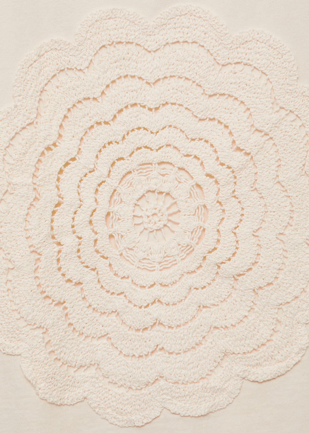 T-Shirt Brodé Fleur En Crochet