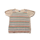 Bonpoint - T-Shirt Beige Avec Perles - 12 Ans