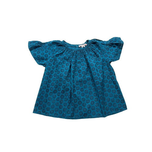 Bonpoint - Blouse Bleu En Dentelle - 6 Ans