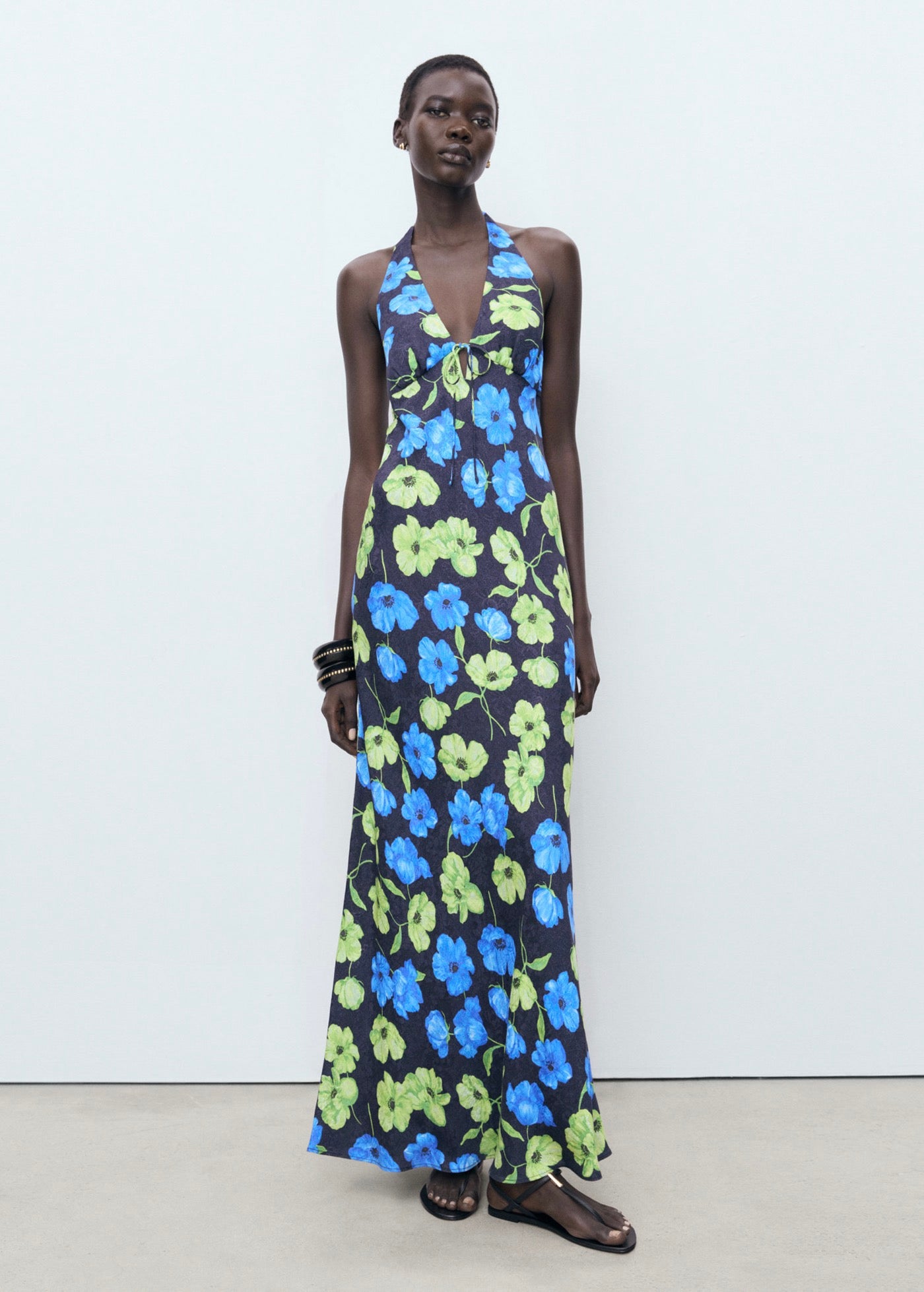 Robe À Emmanchures Américaines Imprimé Fleuri