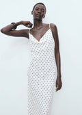Robe Midi Encolure Drapée