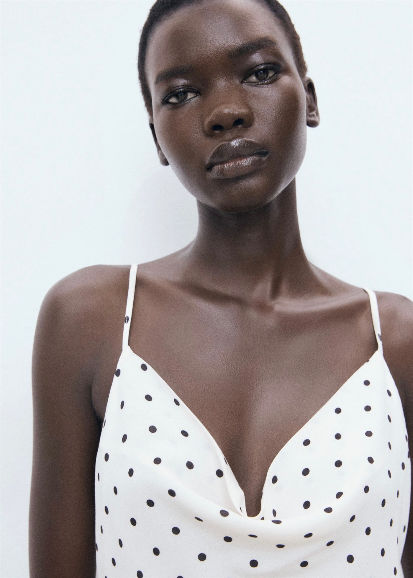 Robe Midi Encolure Drapée