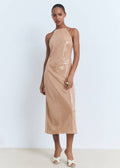 Robe Sequins À Emmanchures Américaines