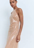 Robe Sequins À Emmanchures Américaines