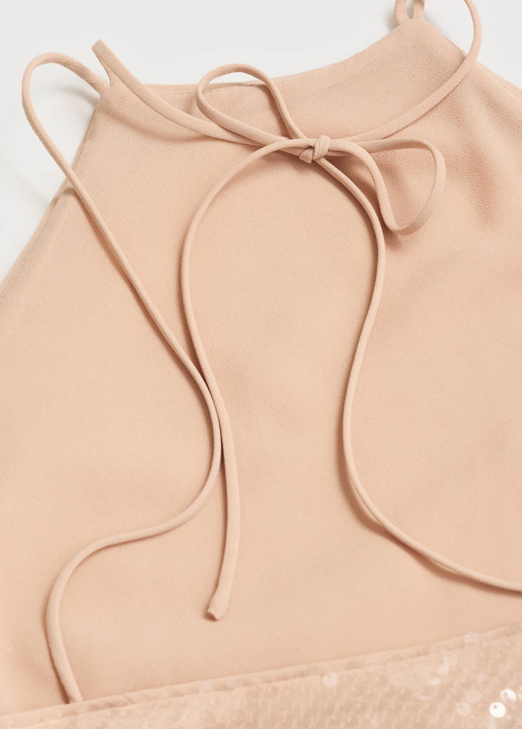 Robe Sequins À Emmanchures Américaines