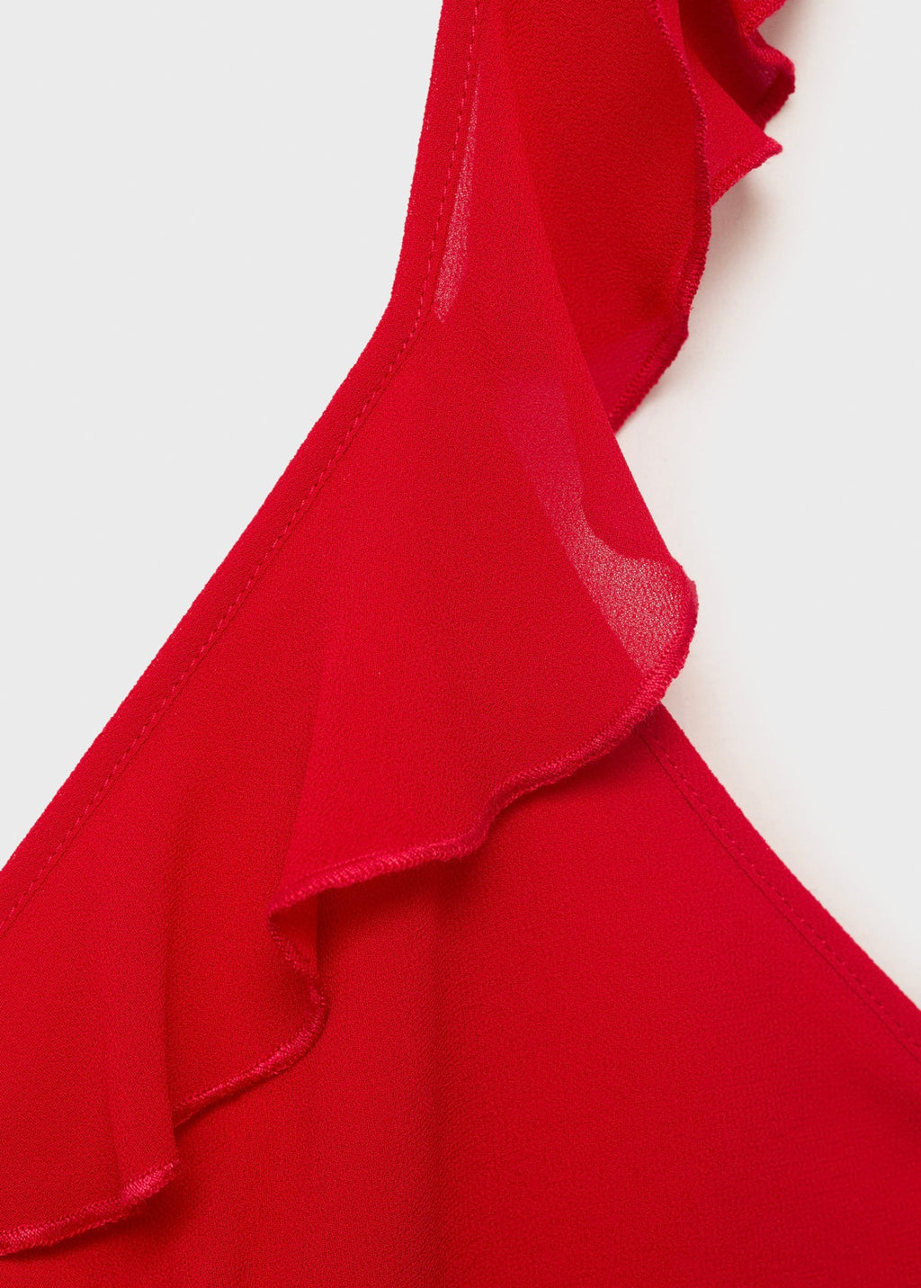 Robe Midi Avec Encolure À Volants
