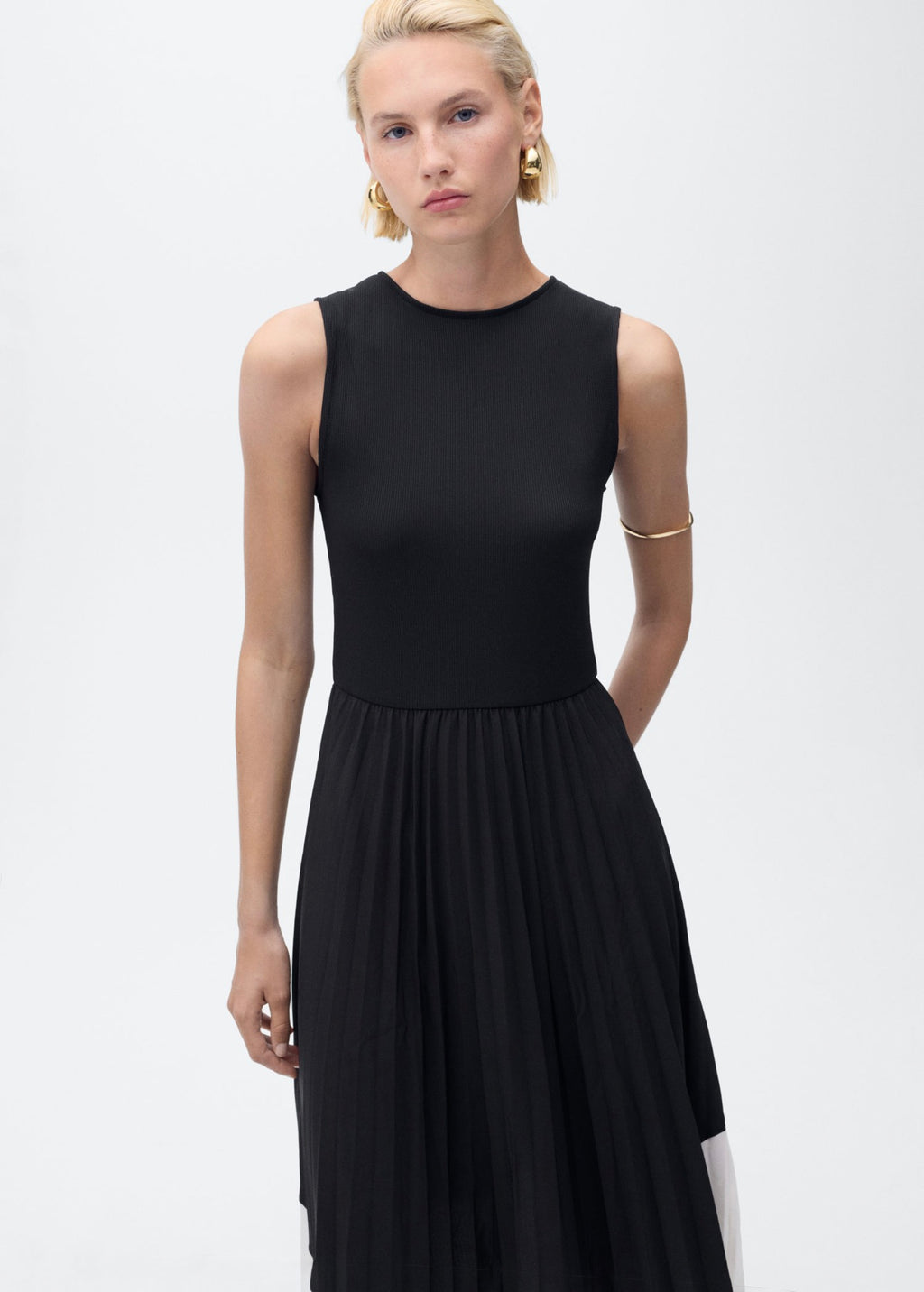 Robe Plissée Combinée