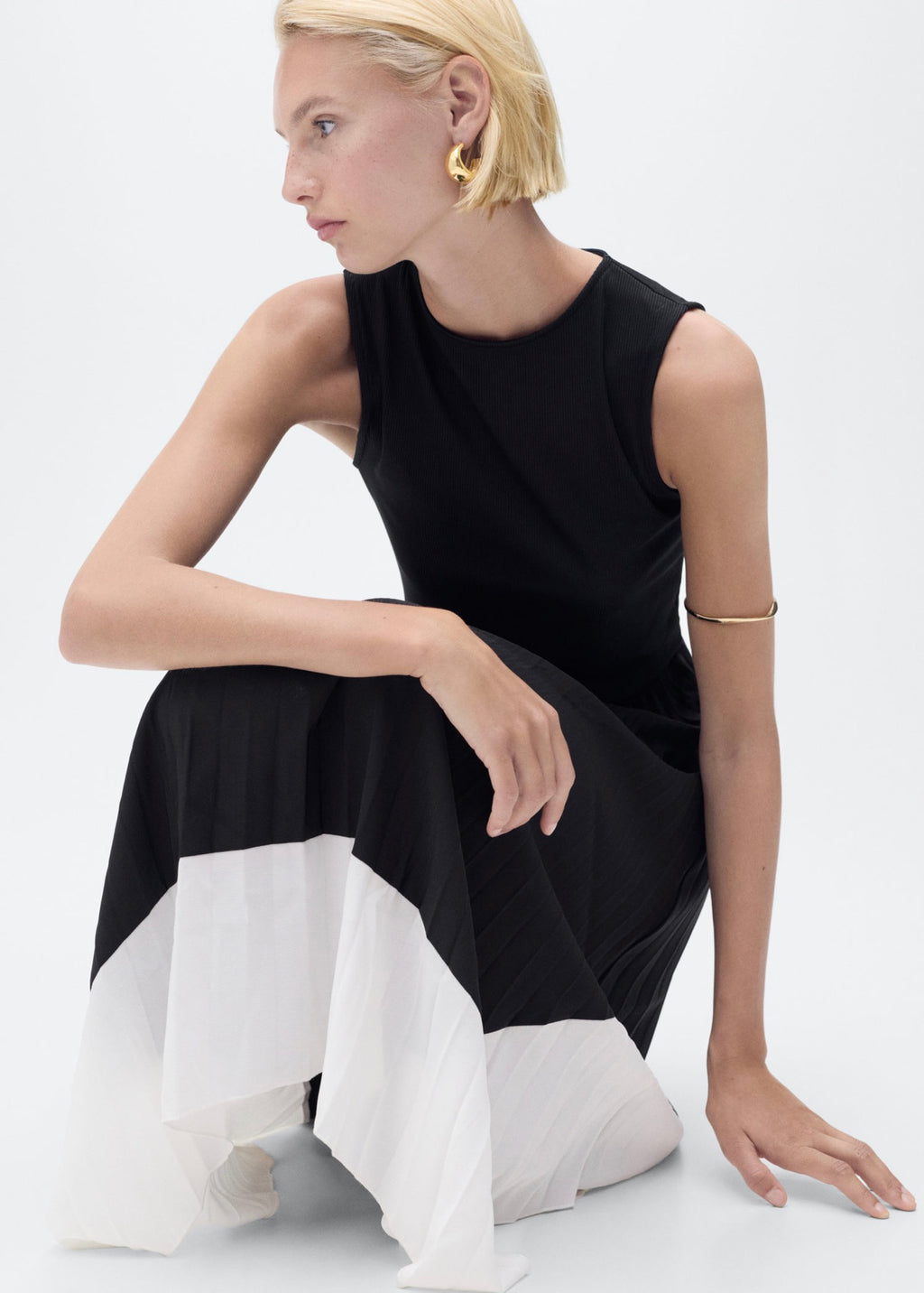 Robe Plissée Combinée