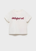 Camiseta Inspire blanco roto - niña