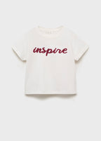 Camiseta Inspire blanco roto - niña