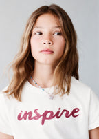 Camiseta Inspire blanco roto - niña