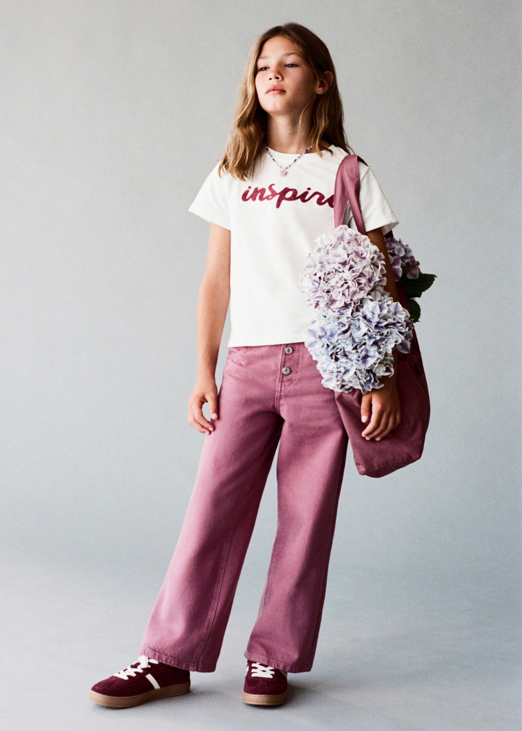 Camiseta Inspire blanco roto - niña