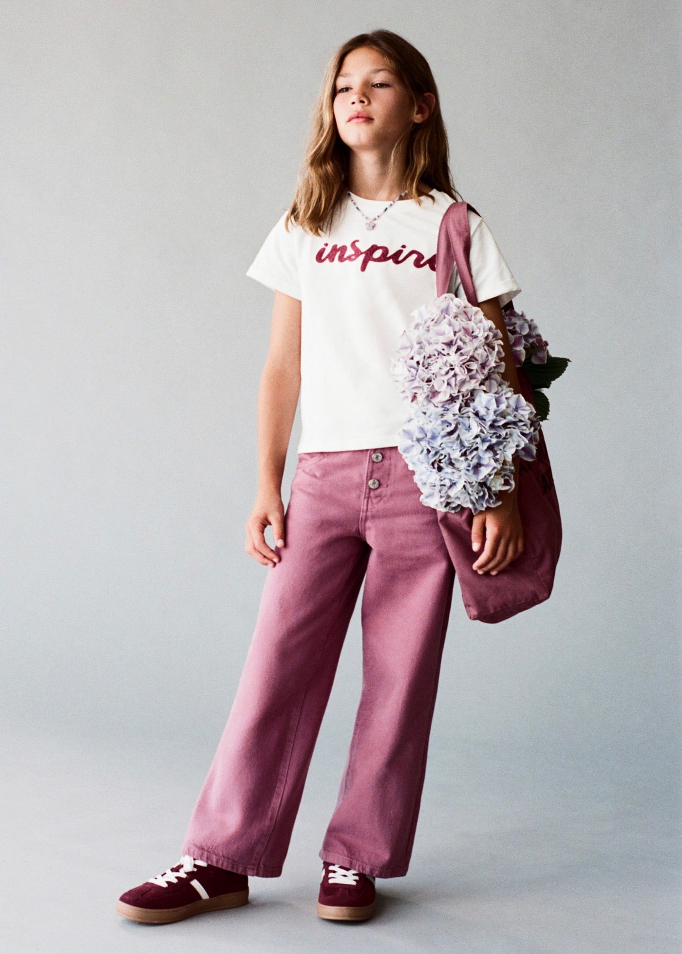Camiseta Inspire blanco roto - niña